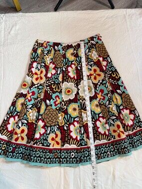 Harold's Floral Print Pleated Skirt - Size 4